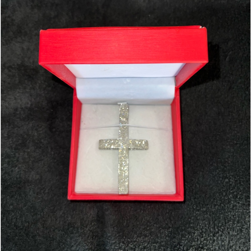 Paved Diamond Cross Pendant